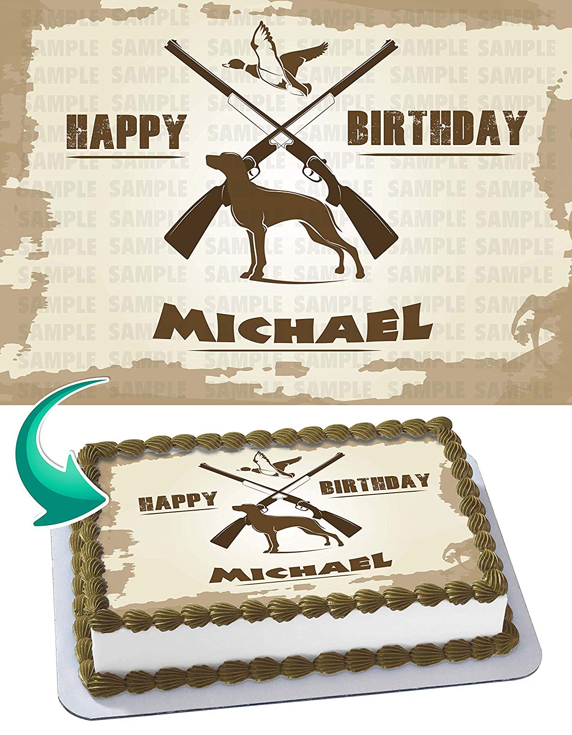 Hunting Edible Cake Topper