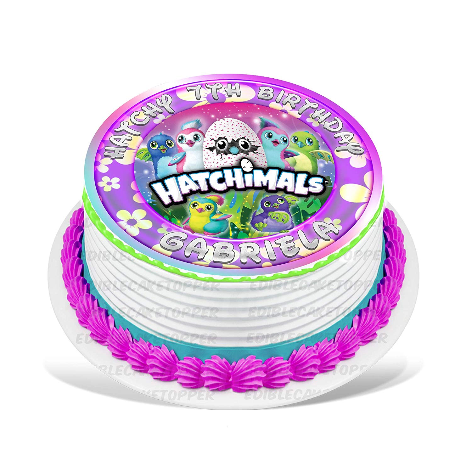 Hachimals Kids Boys Girls Toys Round – Icing Sheet Birthday - Personalized Edible Cake Topper | Custom Icing Sheet | Birthday Cake Decoration