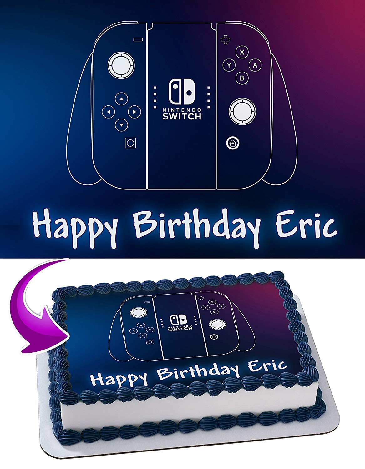 Gaming Switch Edible Cake Topper