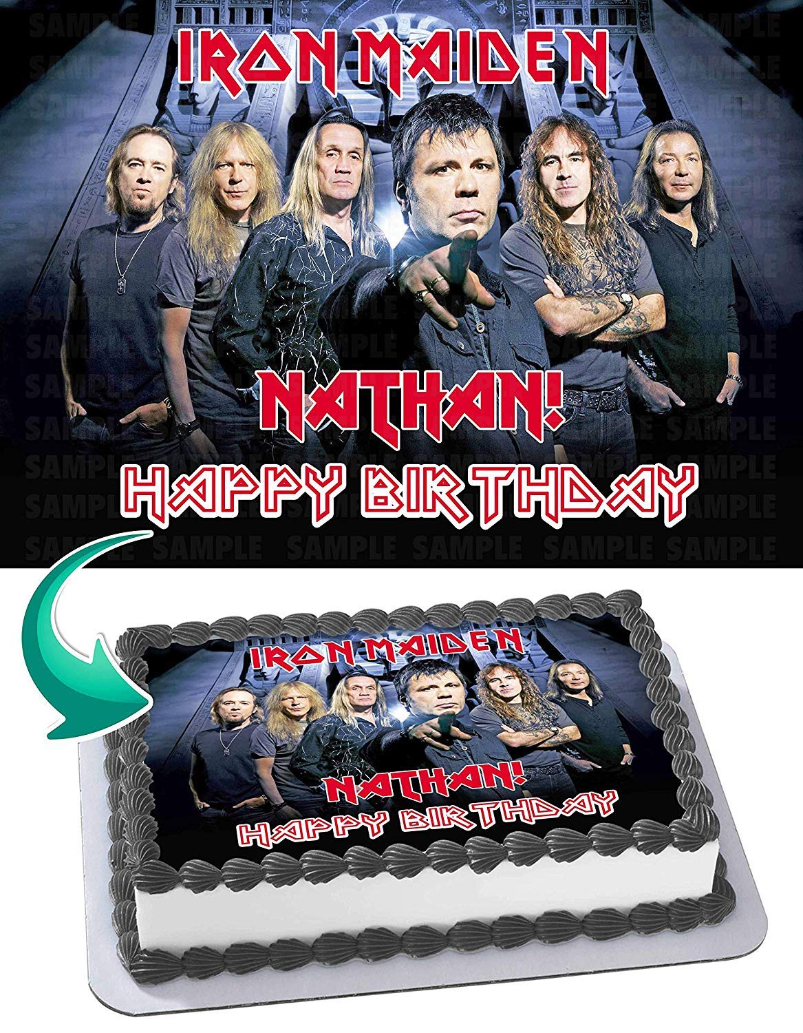 Iron Maiden Edible Cake Topper