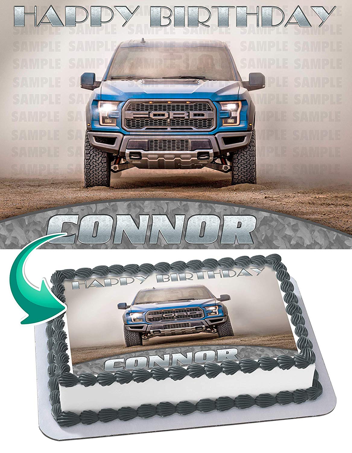 Ford F150 Edible Cake Topper
