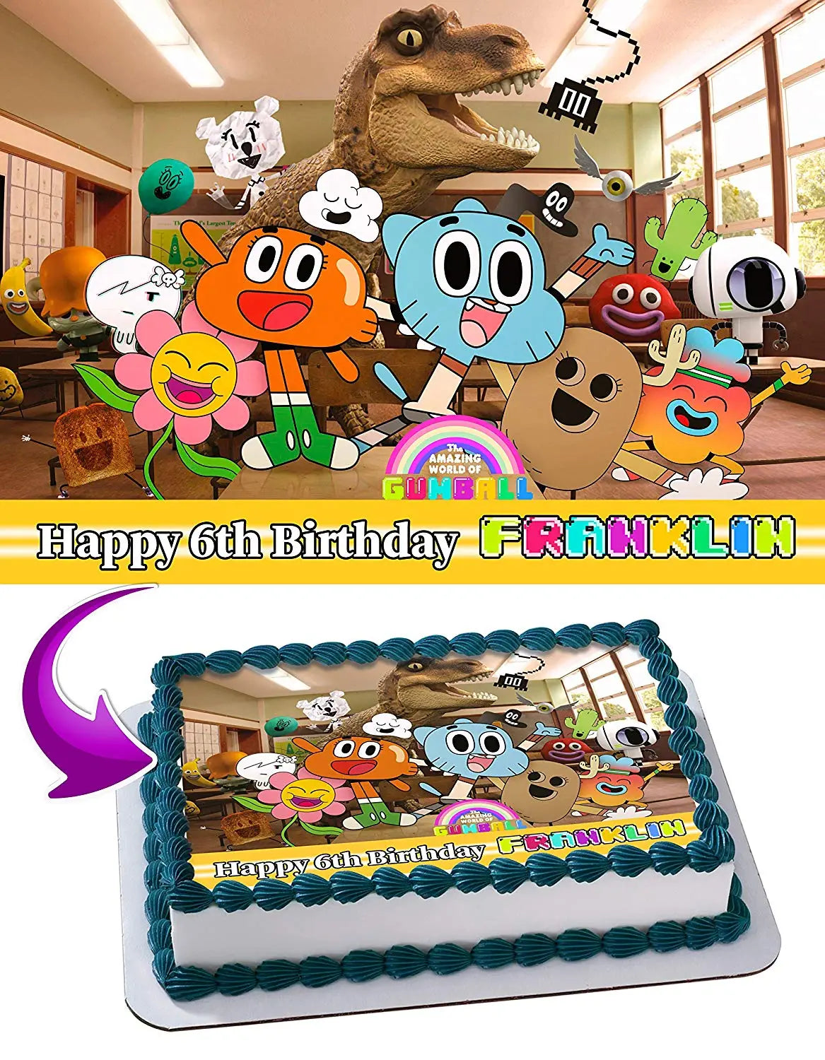The Amazing World of Gumball Edible Cake Topper