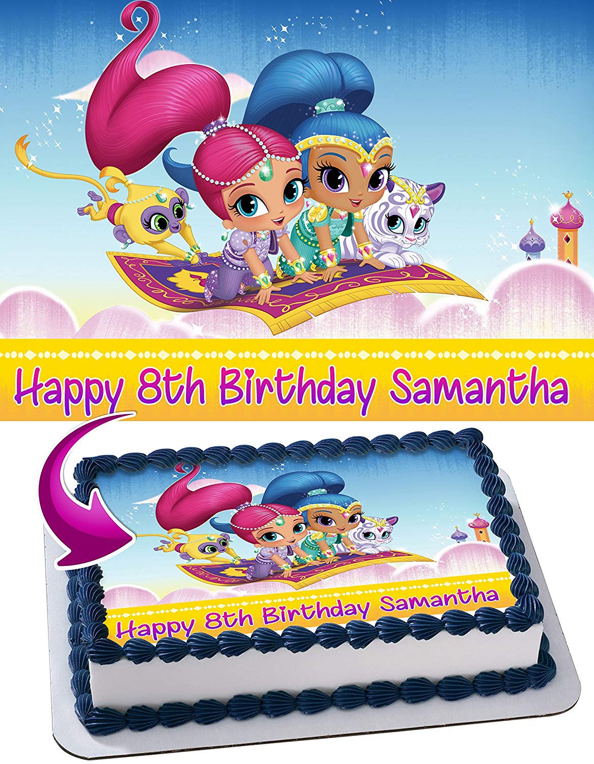 Shimmer and Shine SSM Edible Cake Topper