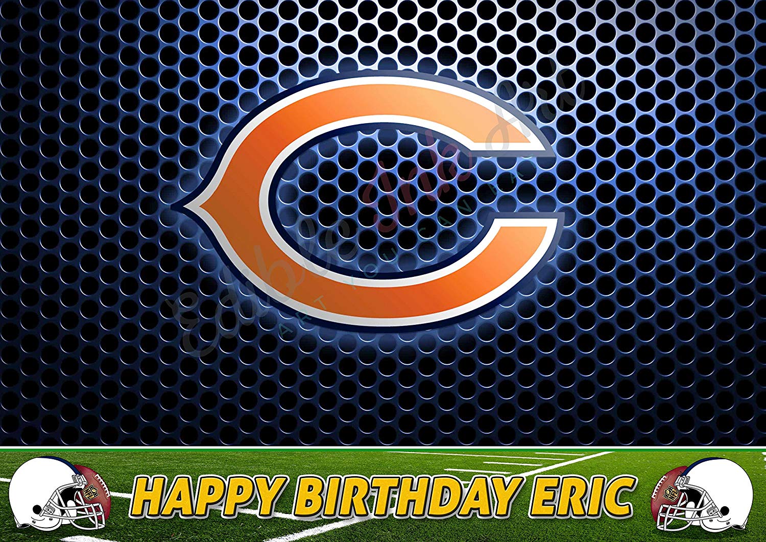 Chicago Bears FootBall Edible Cake Topper