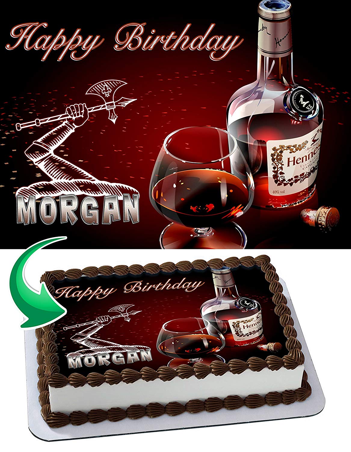 Hennessy Edible Cake Topper