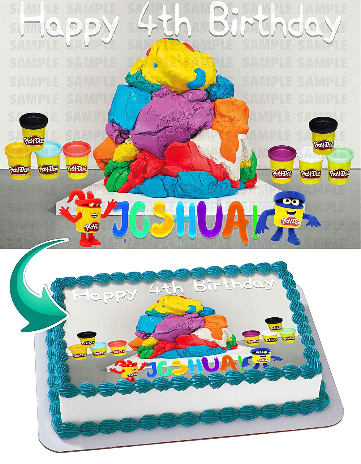 PlayDoh Edible Cake Topper
