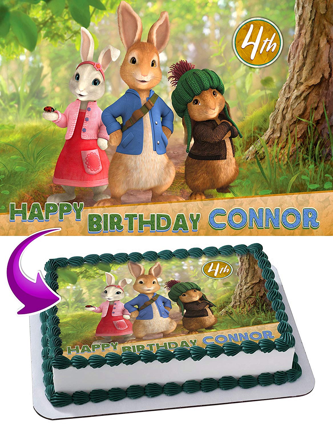 Peter Rabbit Edible Cake Topper