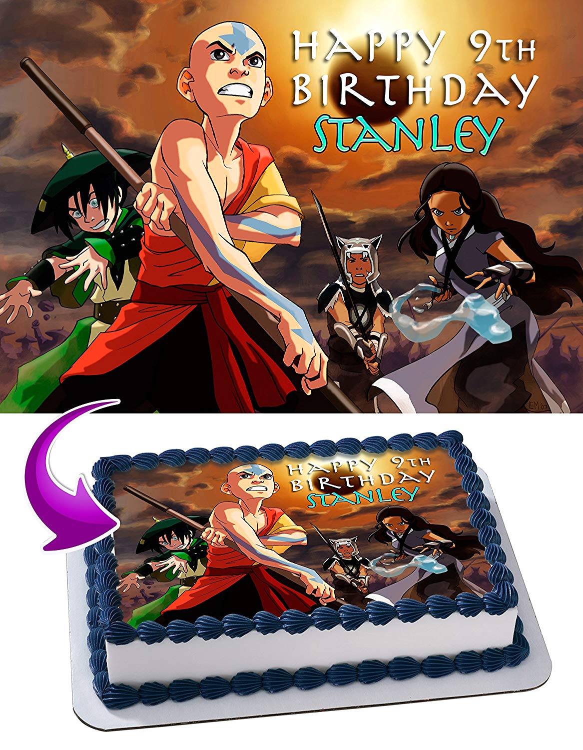 Avatar The Last Airbender BNR Edible Cake Topper
