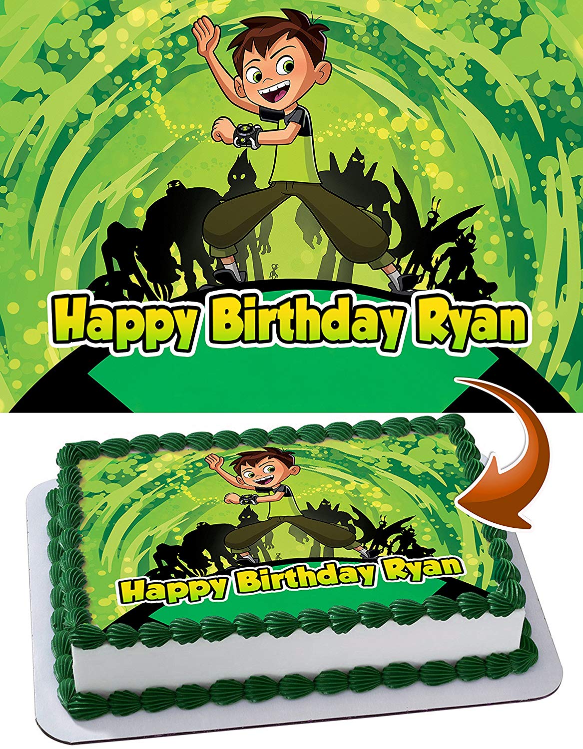 Ben 10 Edible Cake Topper