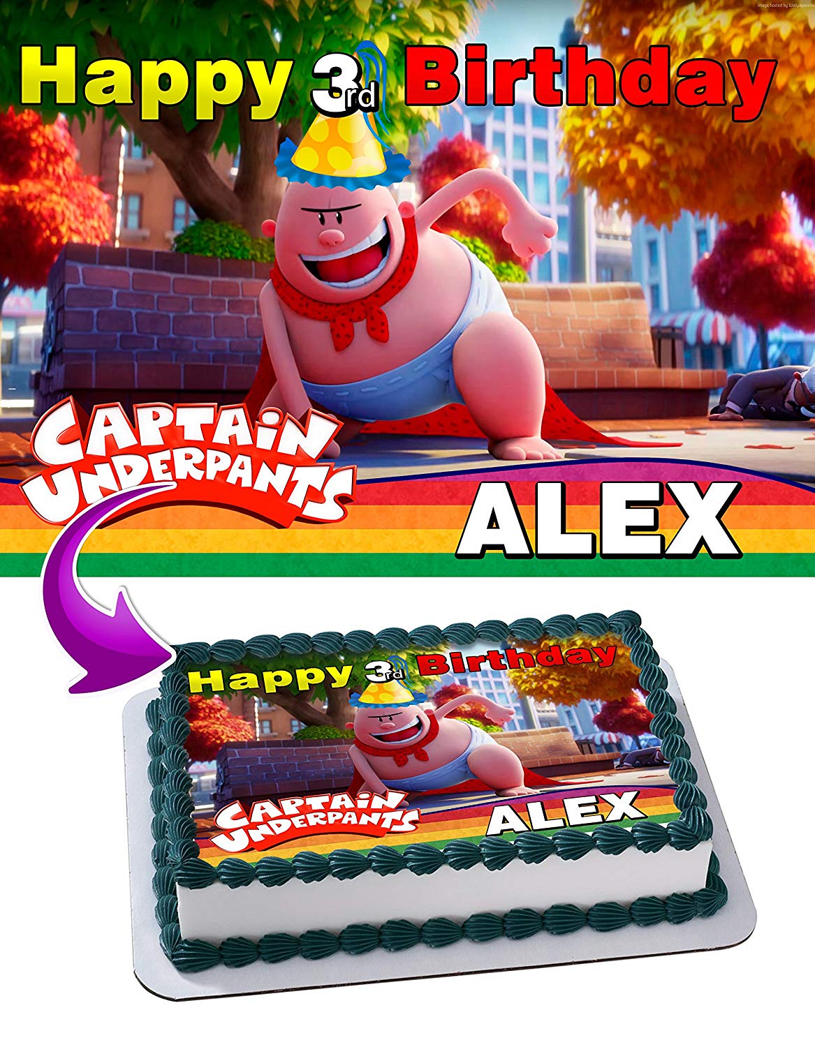 Captain Underpants CUP Edible Cake Topper