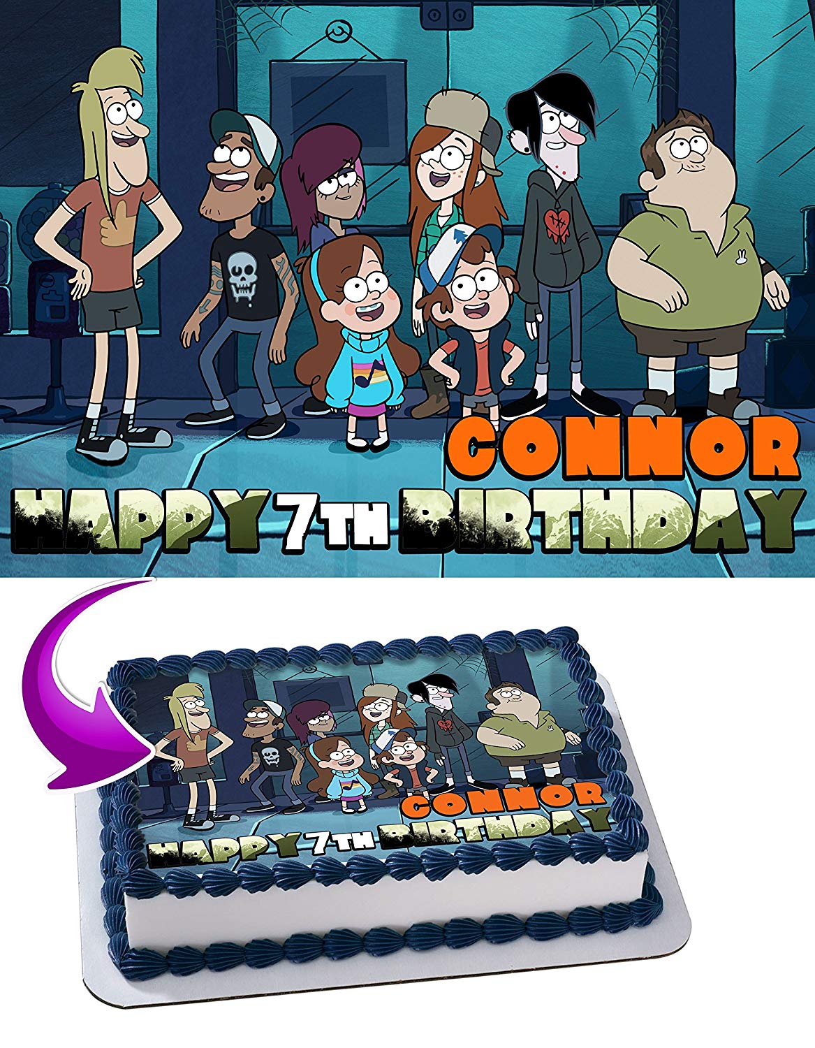 Gravity Falls Edible Cake Topper