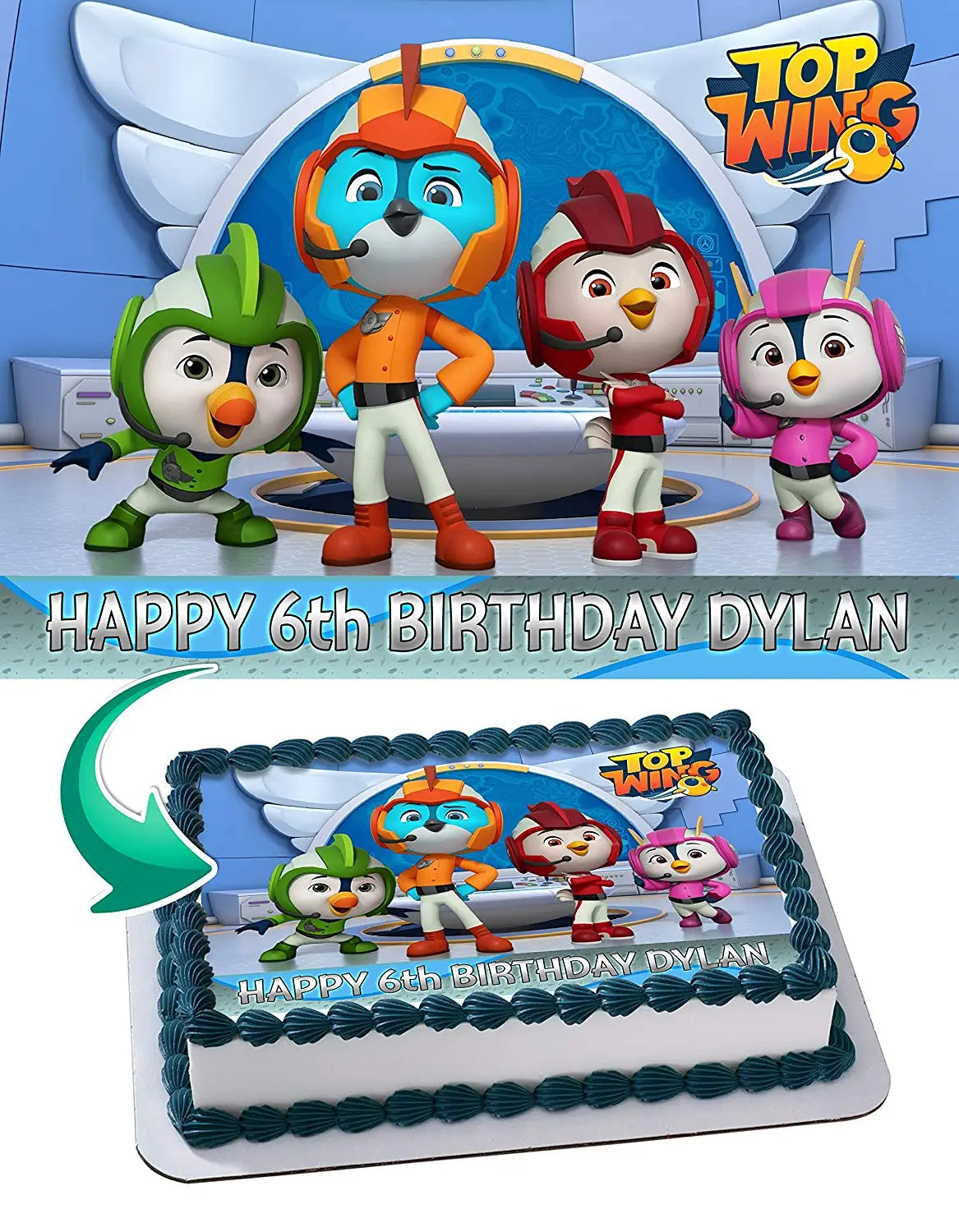 Top Wing Nickelodeon Nick Junior Edible Cake Topper