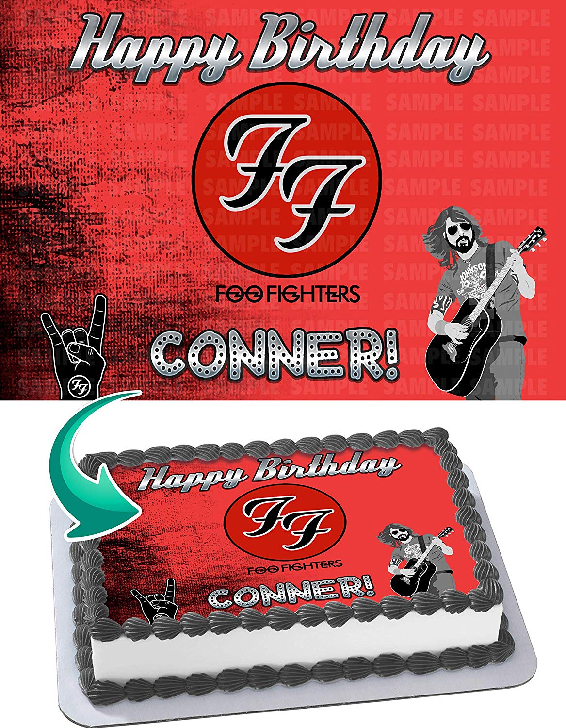 Foo Fighters Edible Cake Topper