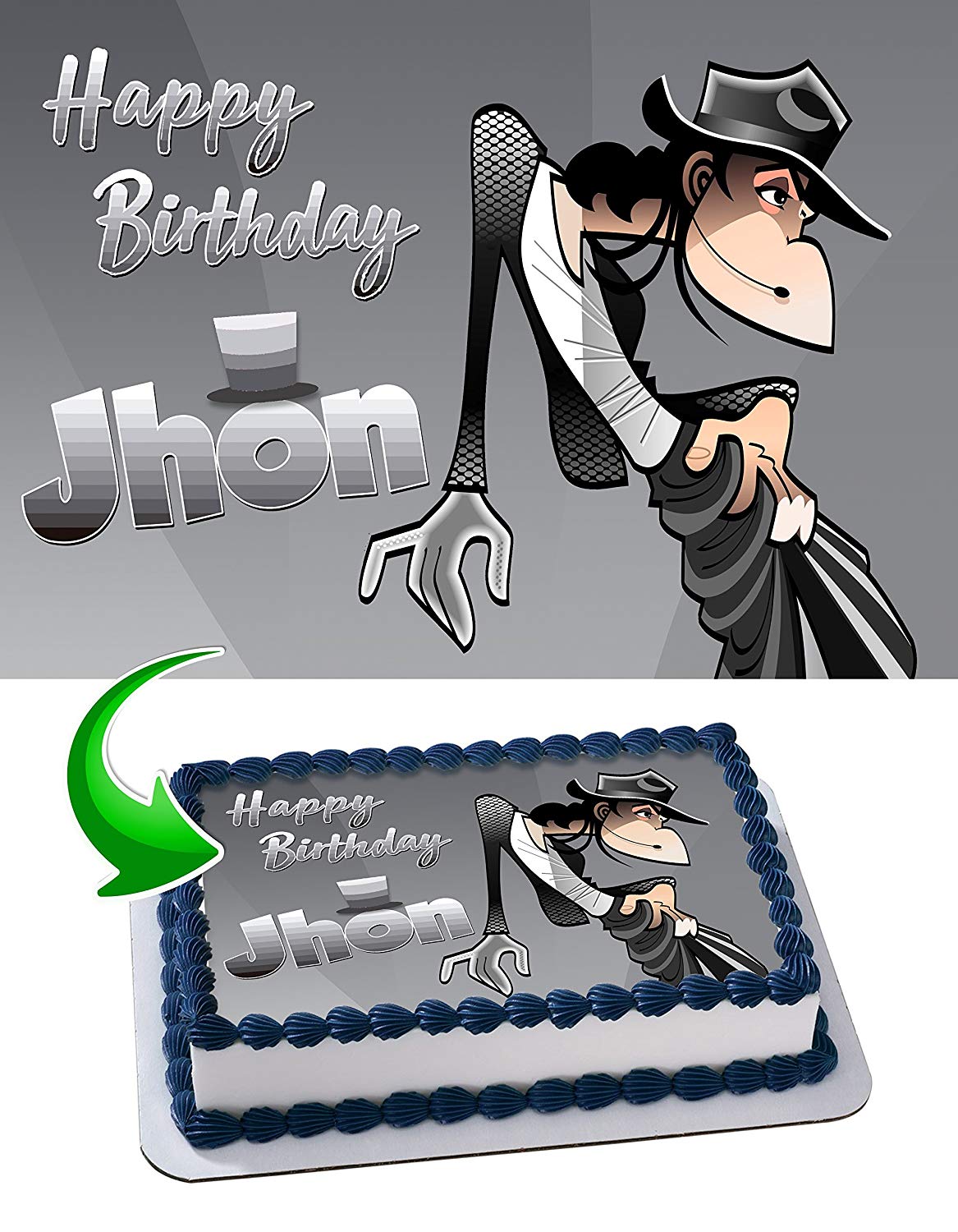 Michael Jackson Edible Cake Topper