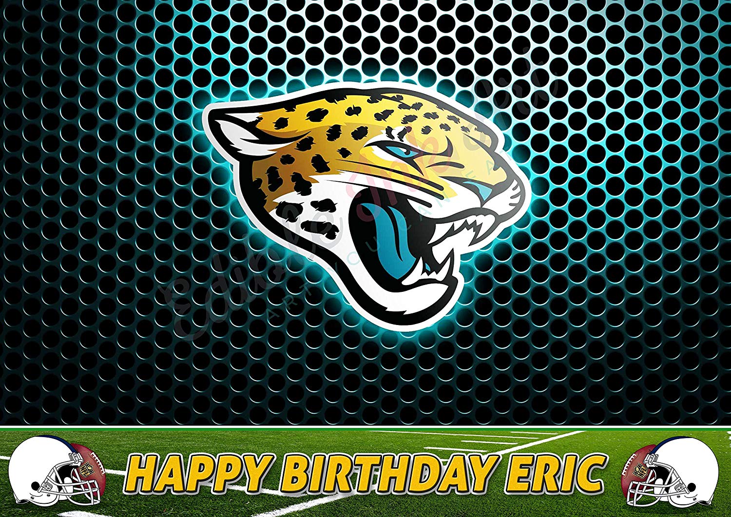 Jacksonville Jaguars FootBall Edible Cake Topper