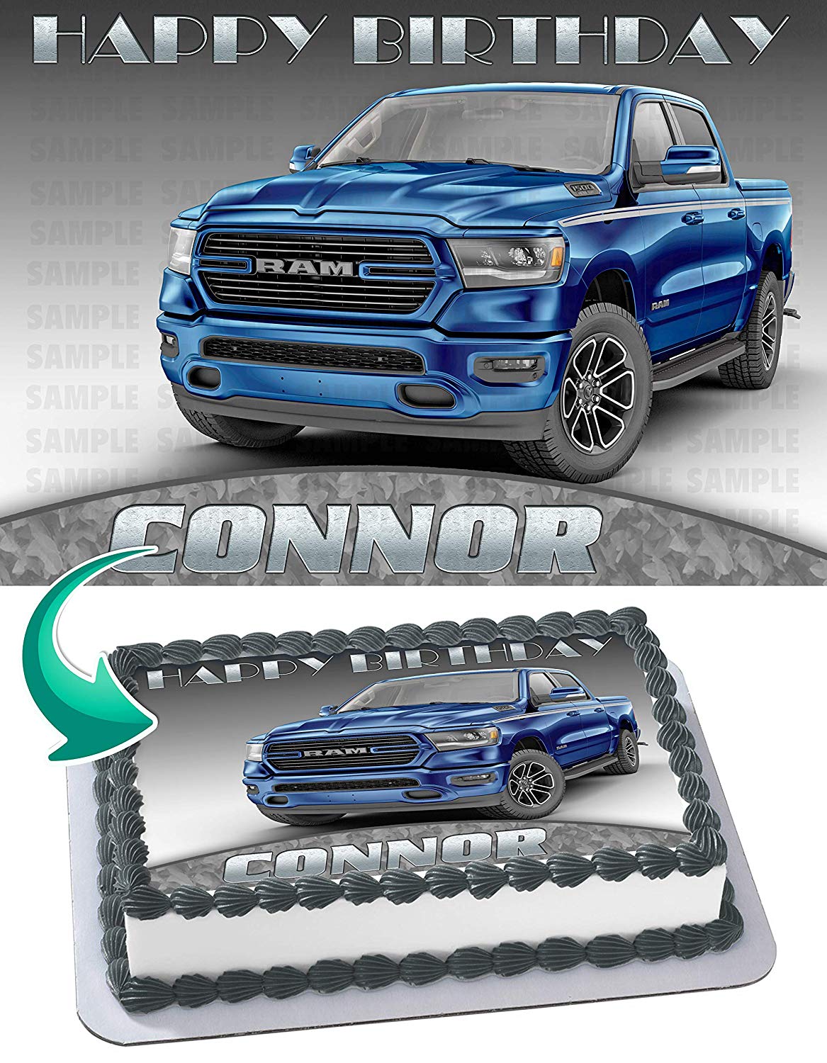 Dodge RAM Edible Cake Topper
