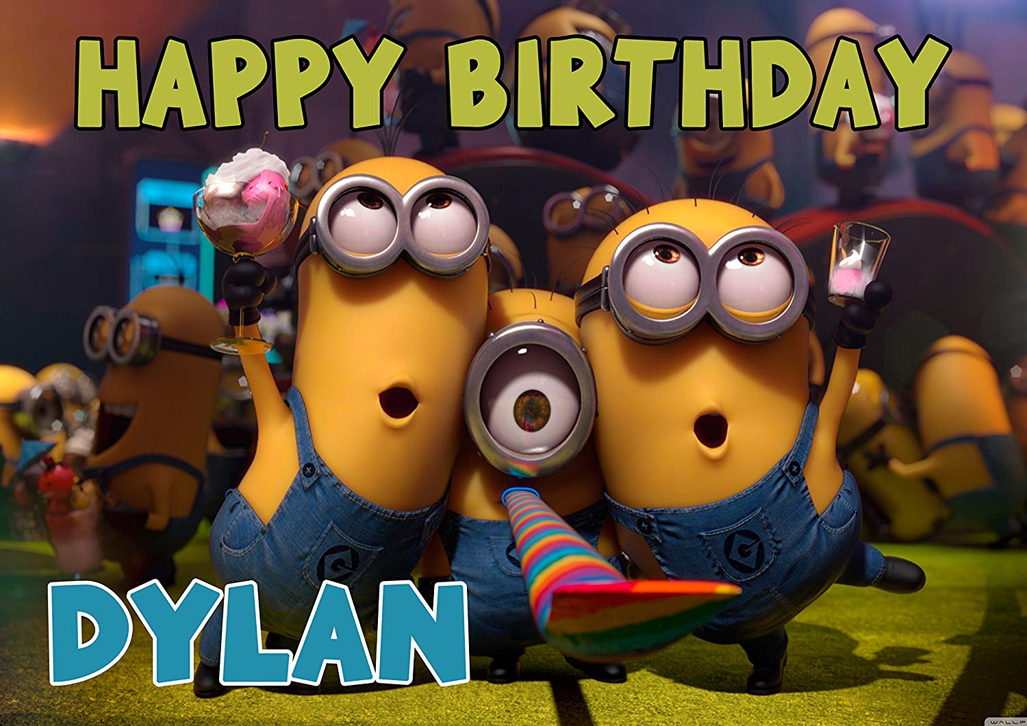 Despicable Mini Yellow Edible Cake Topper