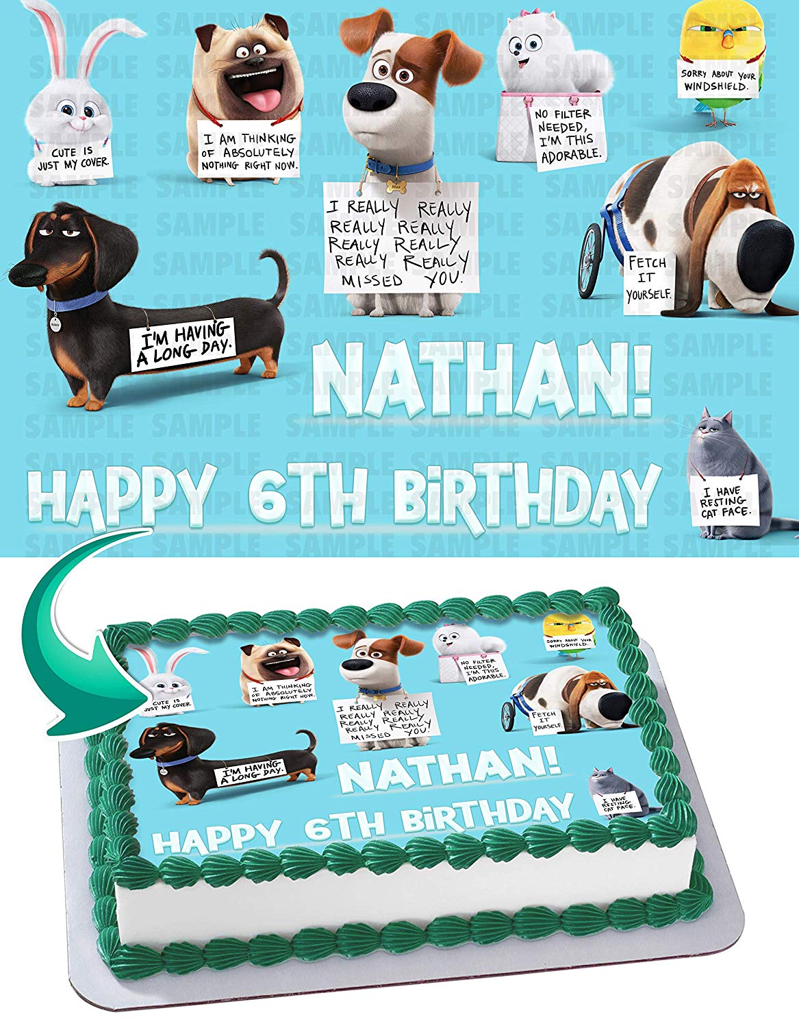 The Secret Life of Pets 2 Edible Cake Topper