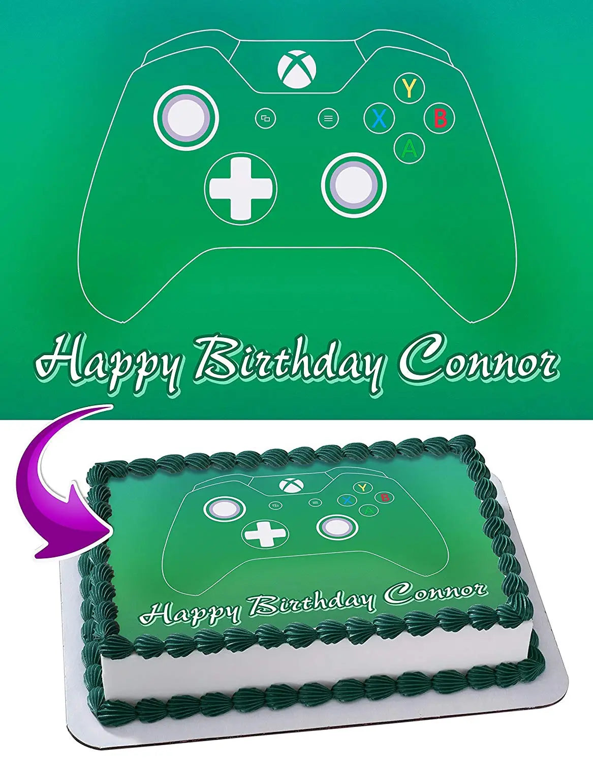 X Console Edible Cake Topper