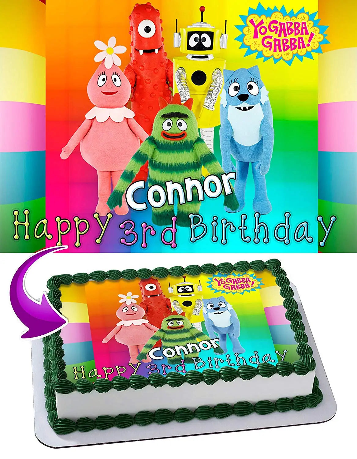 Yo Gabba Gabba Edible Cake Topper