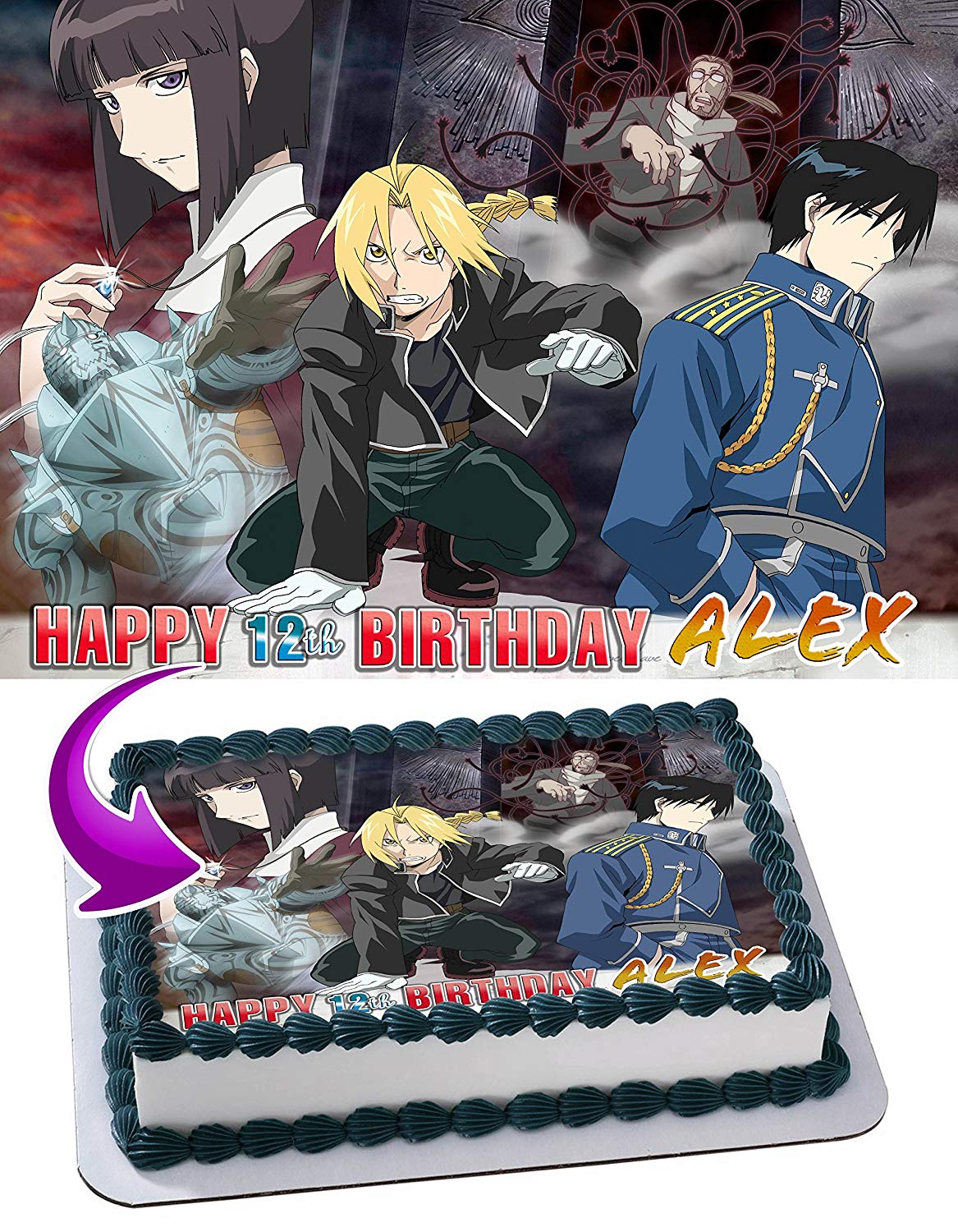 Fullmetal Alchemist Edible Cake Topper