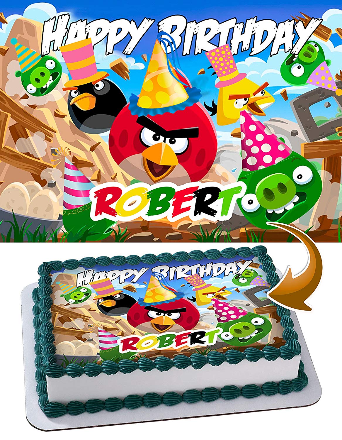 Angry Birds BAG Edible Cake Topper