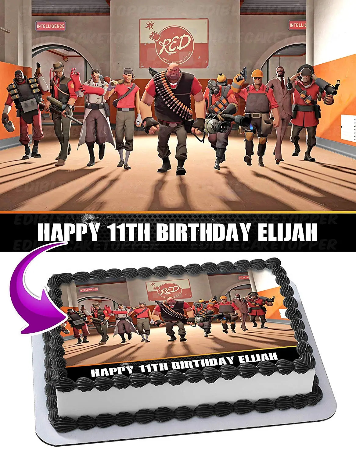 Team Fortress 2 Edible Cake Topper