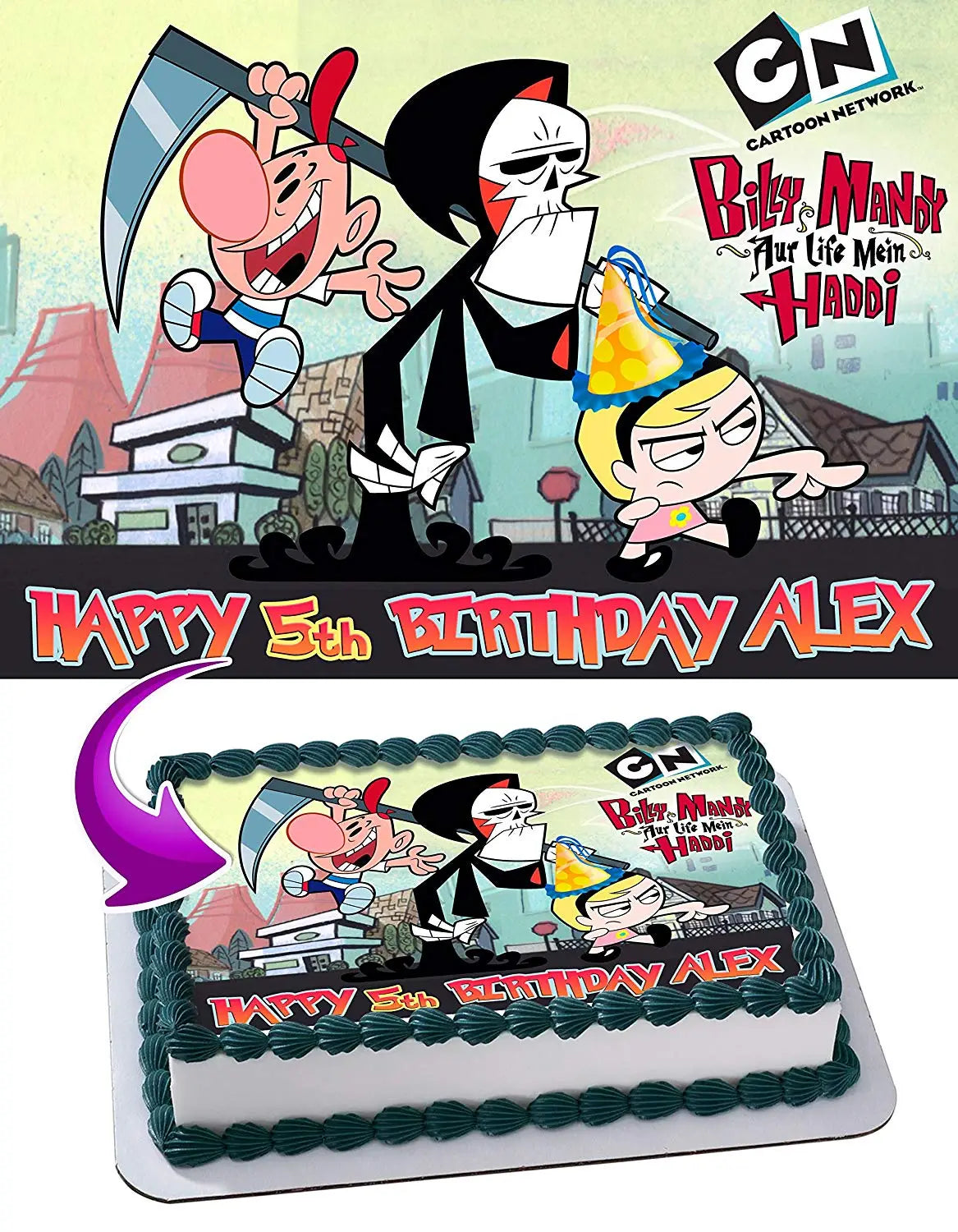 The Grim Adventures of Billy Mandy Edible Cake Topper