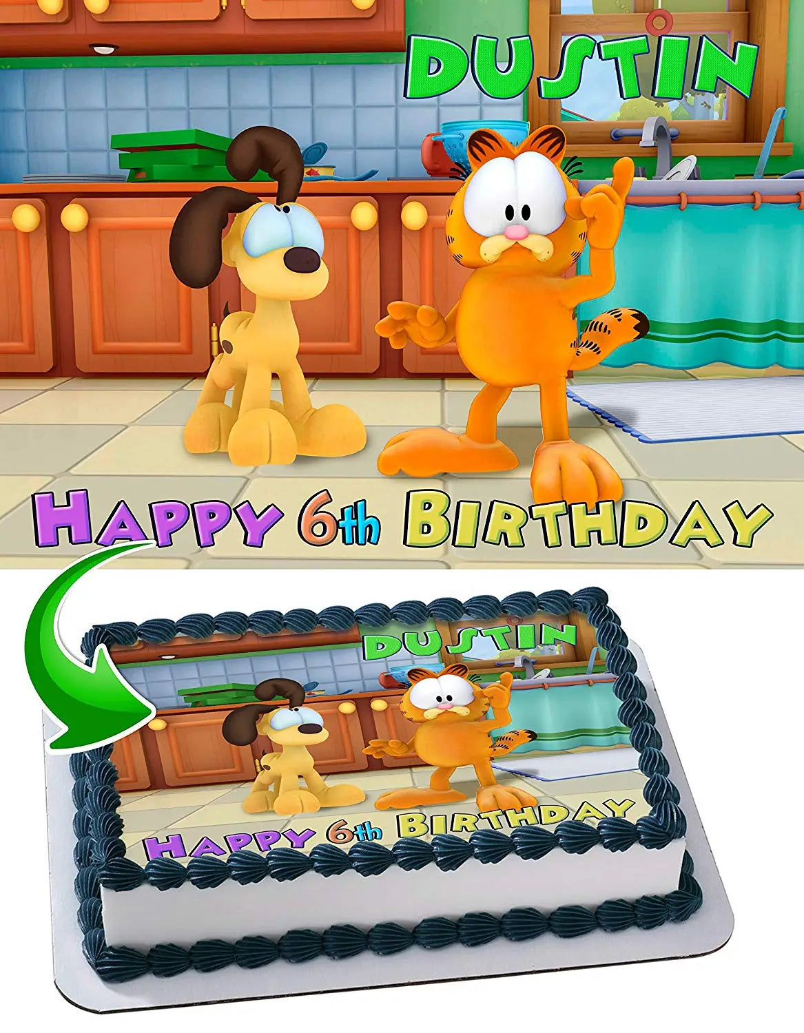 The Garfield Show Edible Cake Topper