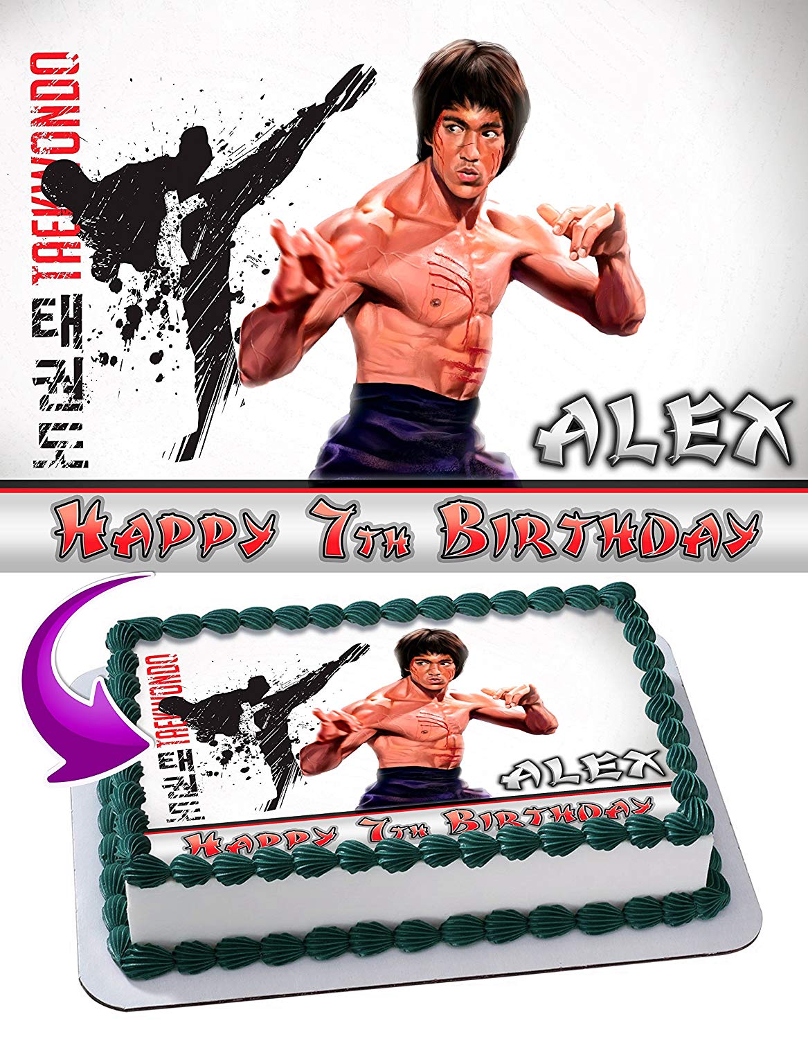 Karate Taekwondo Edible Cake Topper