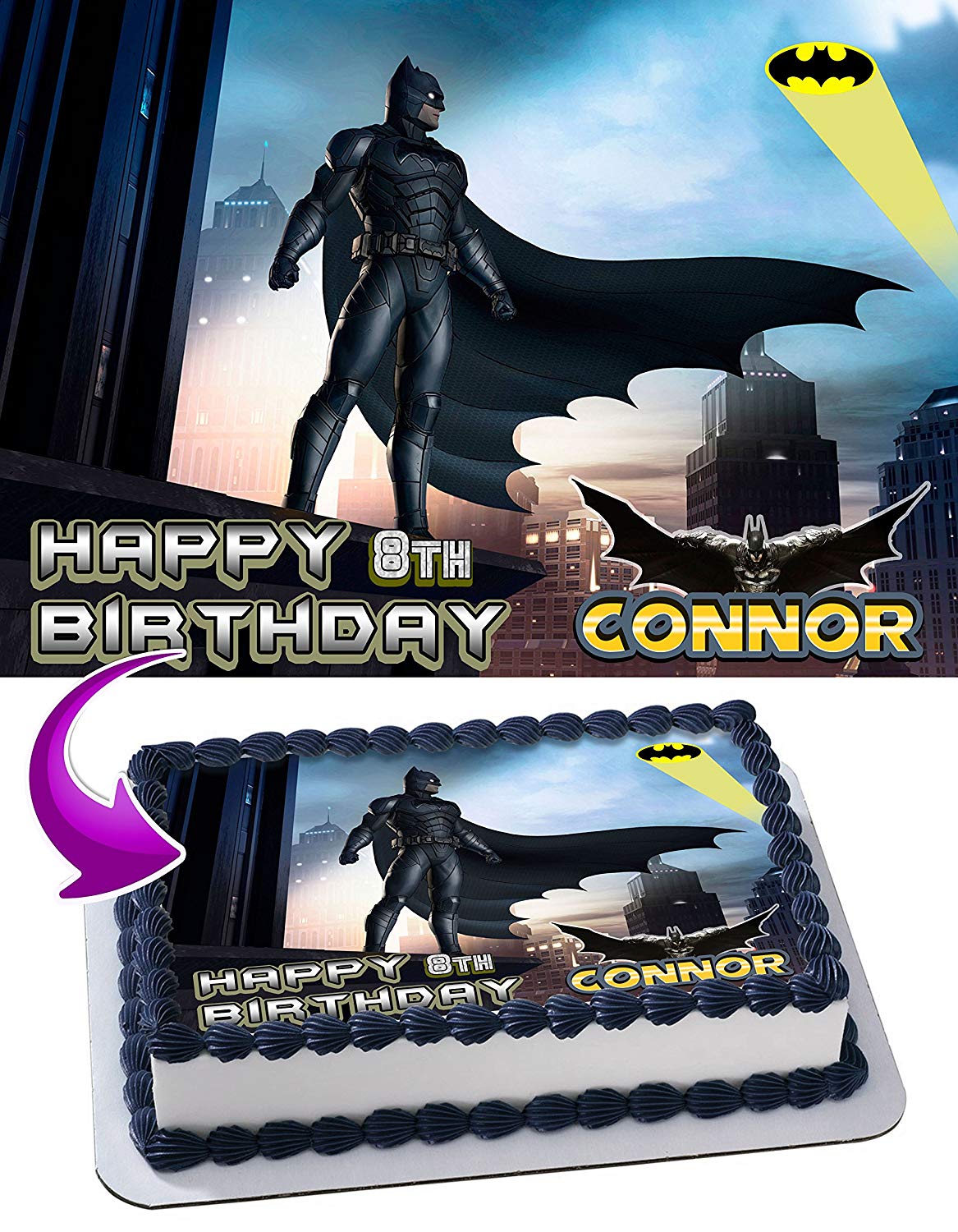 Batman Edible Cake Topper