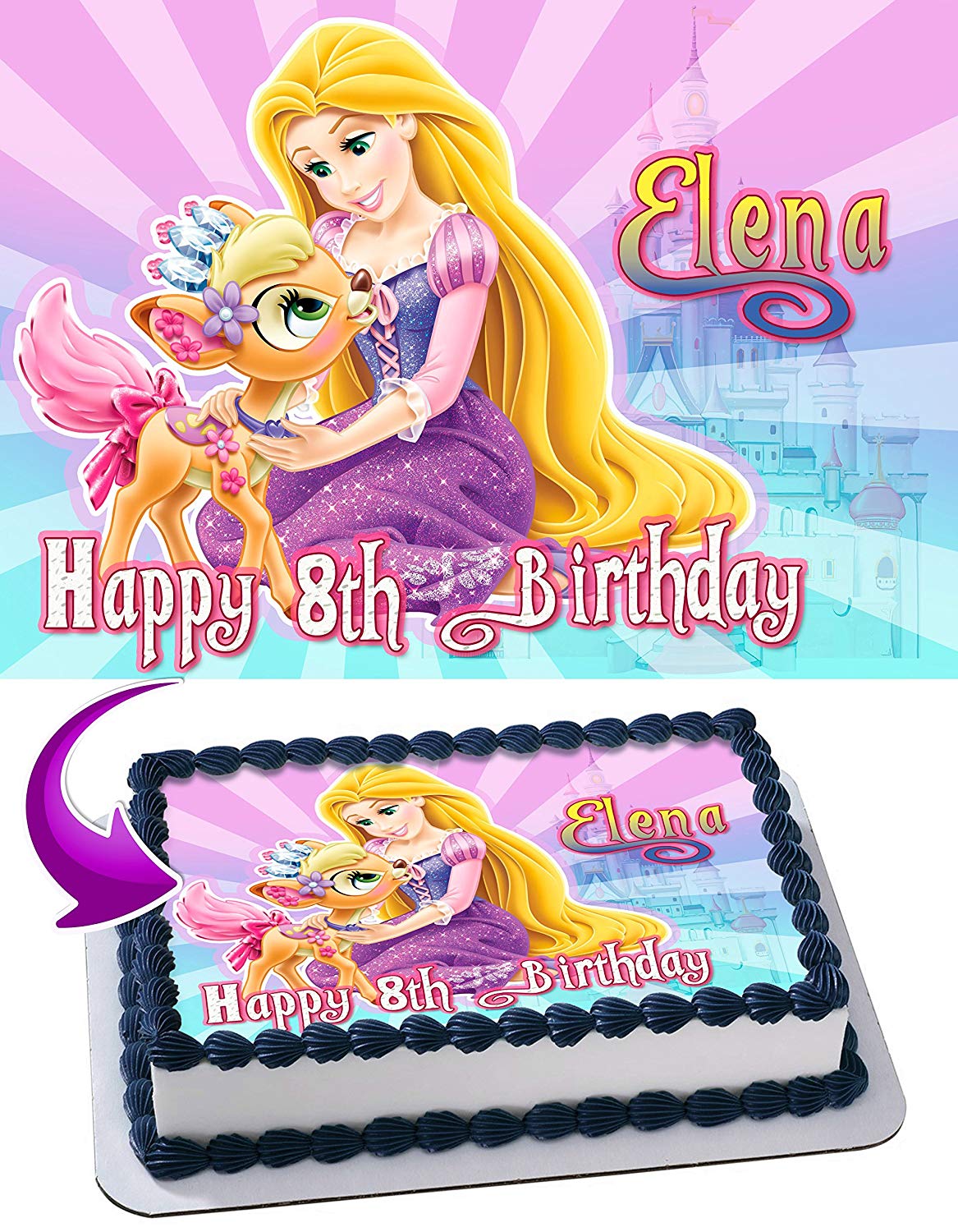 Rapunzel Edible Cake Topper