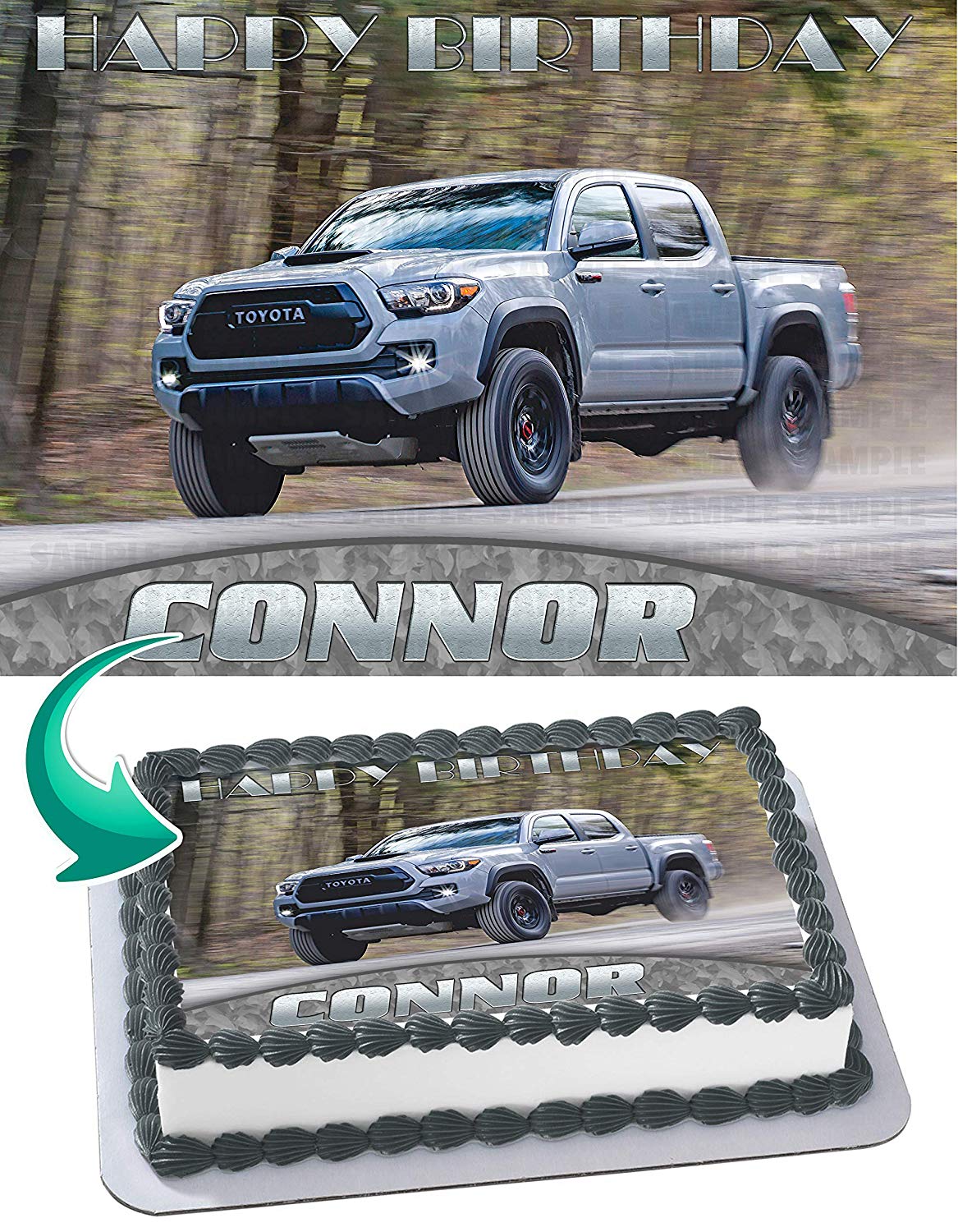 Toyota Tacoma Edible Cake Topper