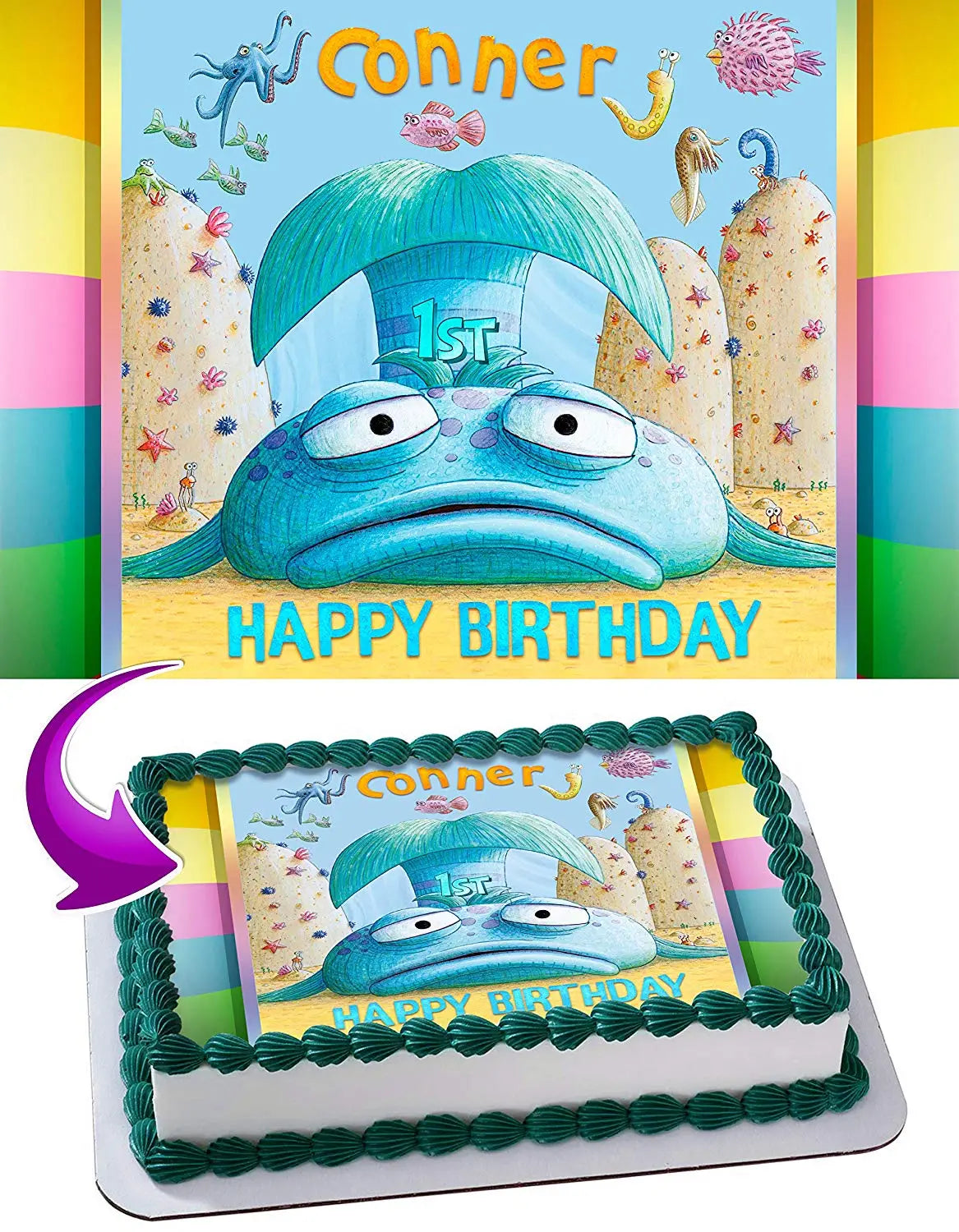 The PoutPout Fish Edible Cake Topper