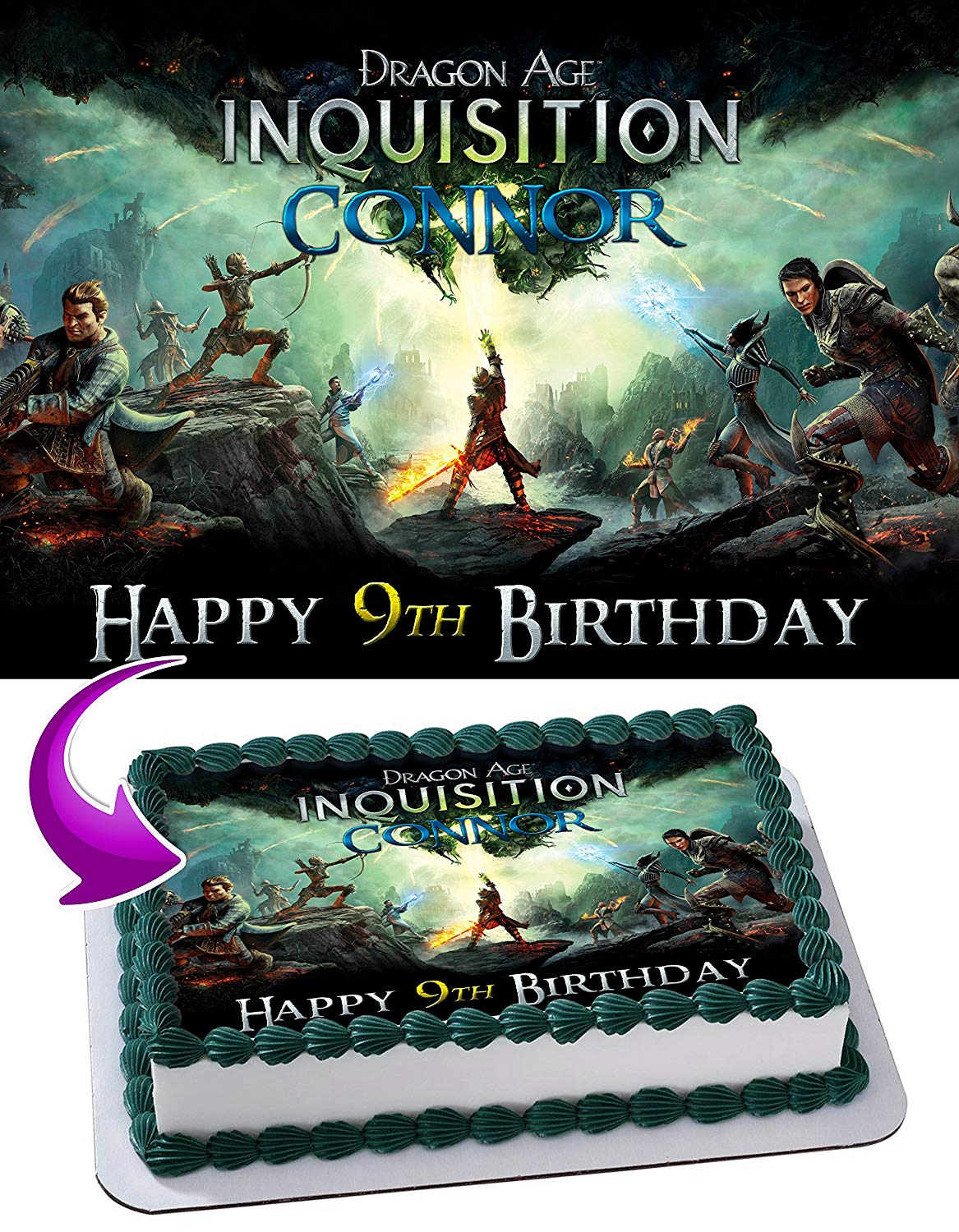 Dragon Age Inquisition Edible Cake Topper