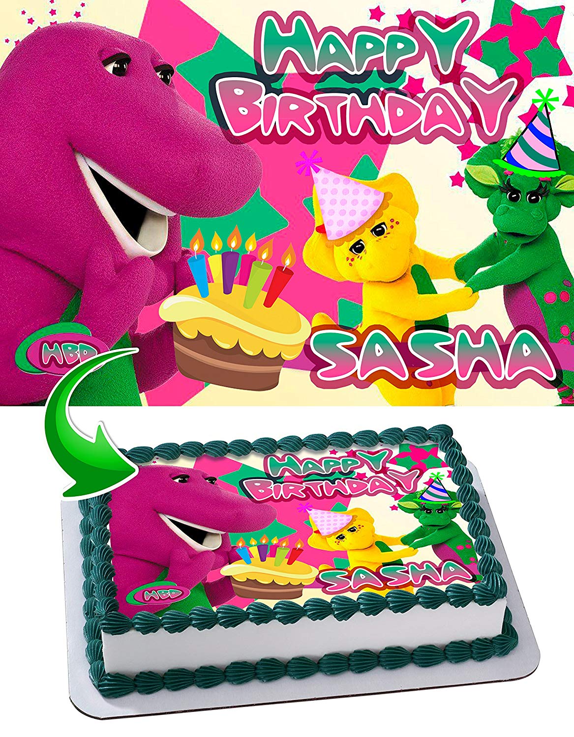 BarneyFriends Edible Cake Topper
