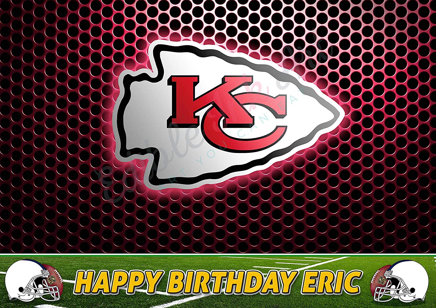 Kansas City Chiefs FootBall Edible Cake Topper