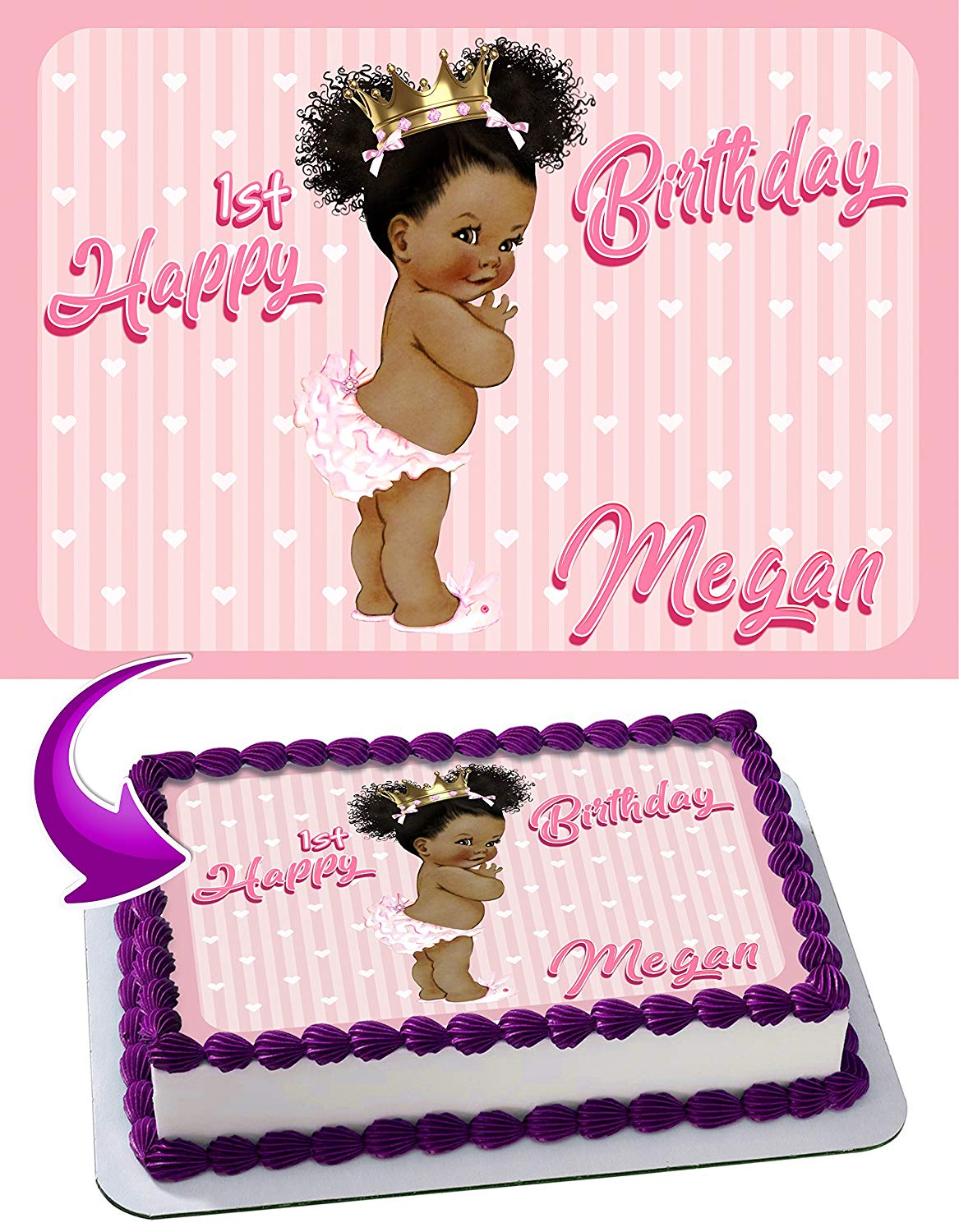 Princess Baby Girl Edible Cake Topper