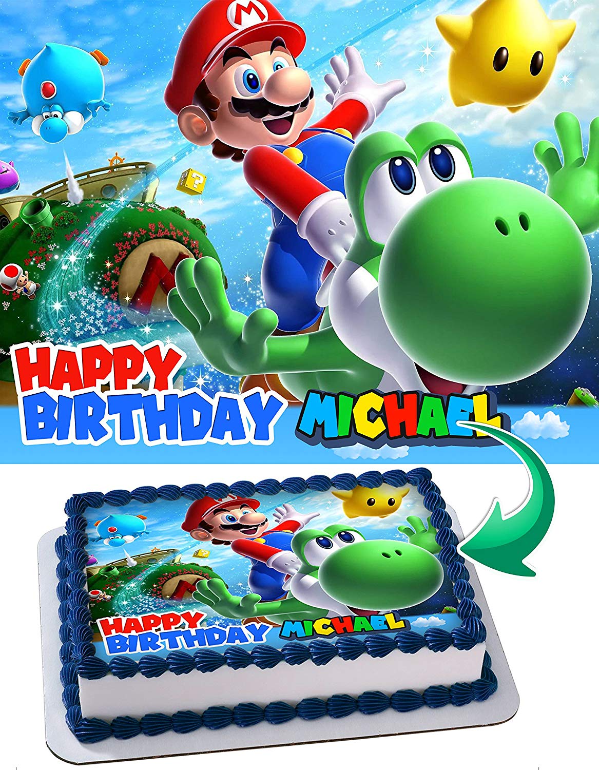 Mario Bros Odyssey Joshi Mario Brothers Edible Cake Topper