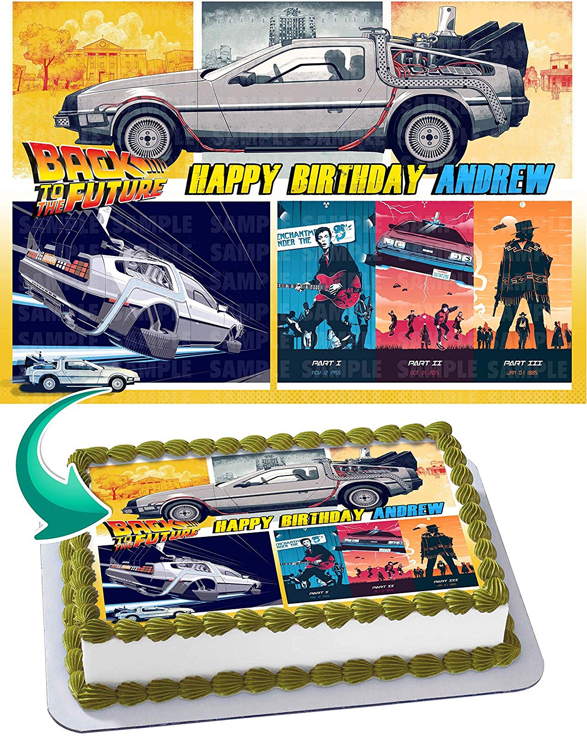 Back to the Future Edible Cake Topper