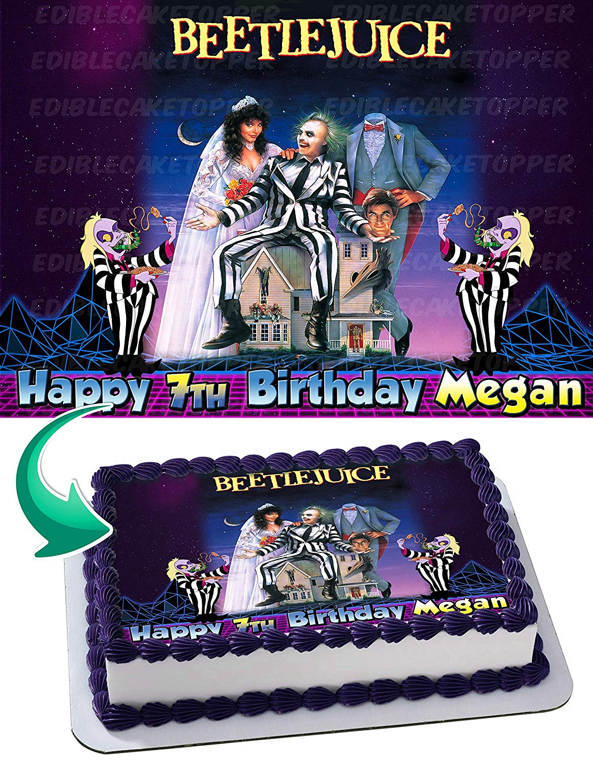 Beetlejuice Edible Cake Topper