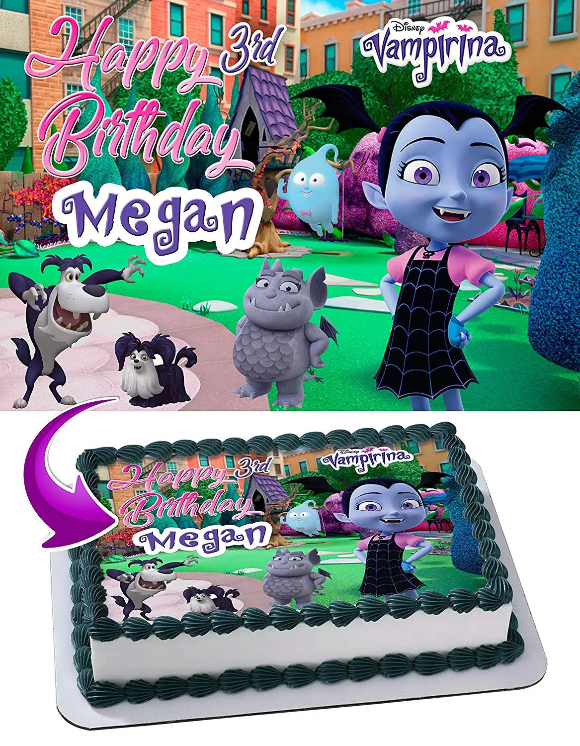 Vampirina VMP Edible Cake Topper