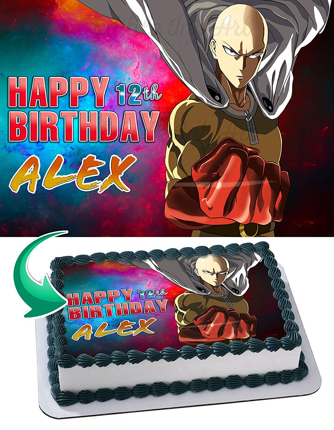 One Punch Man Edible Cake Topper