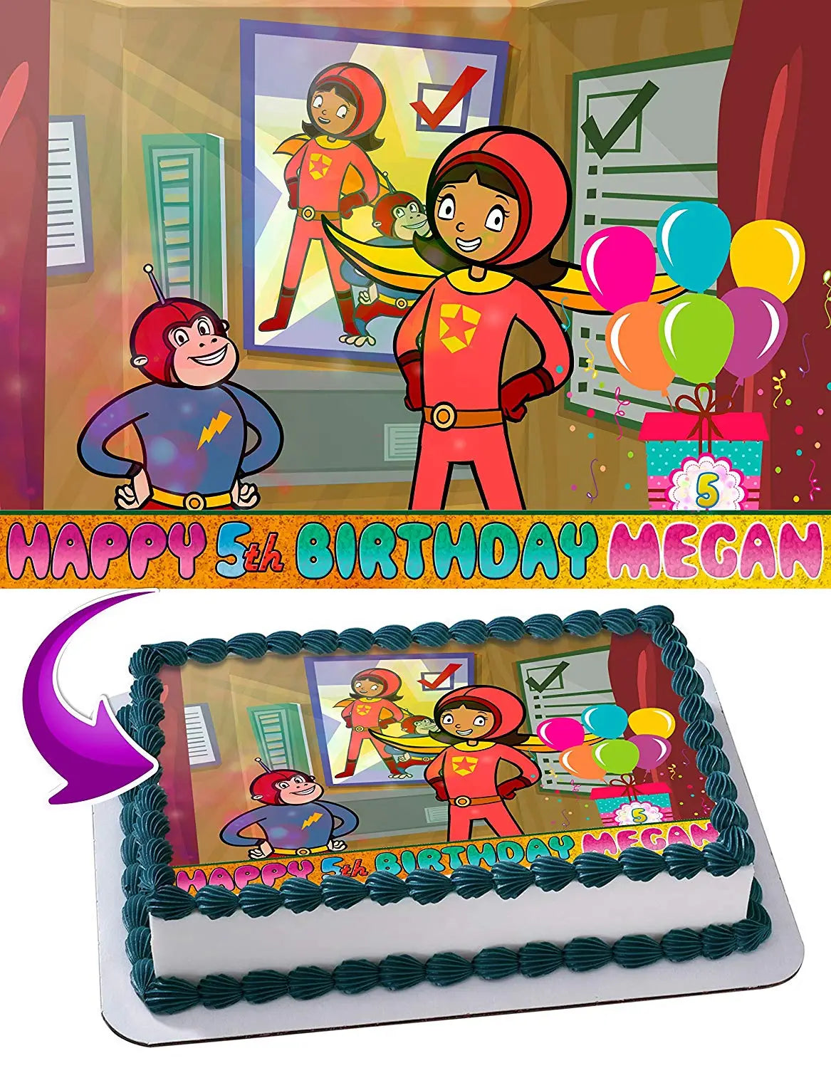 WordGirl Edible Cake Topper