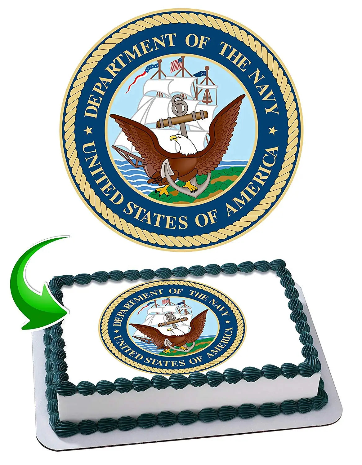 United States Navy Edible Cake Topper