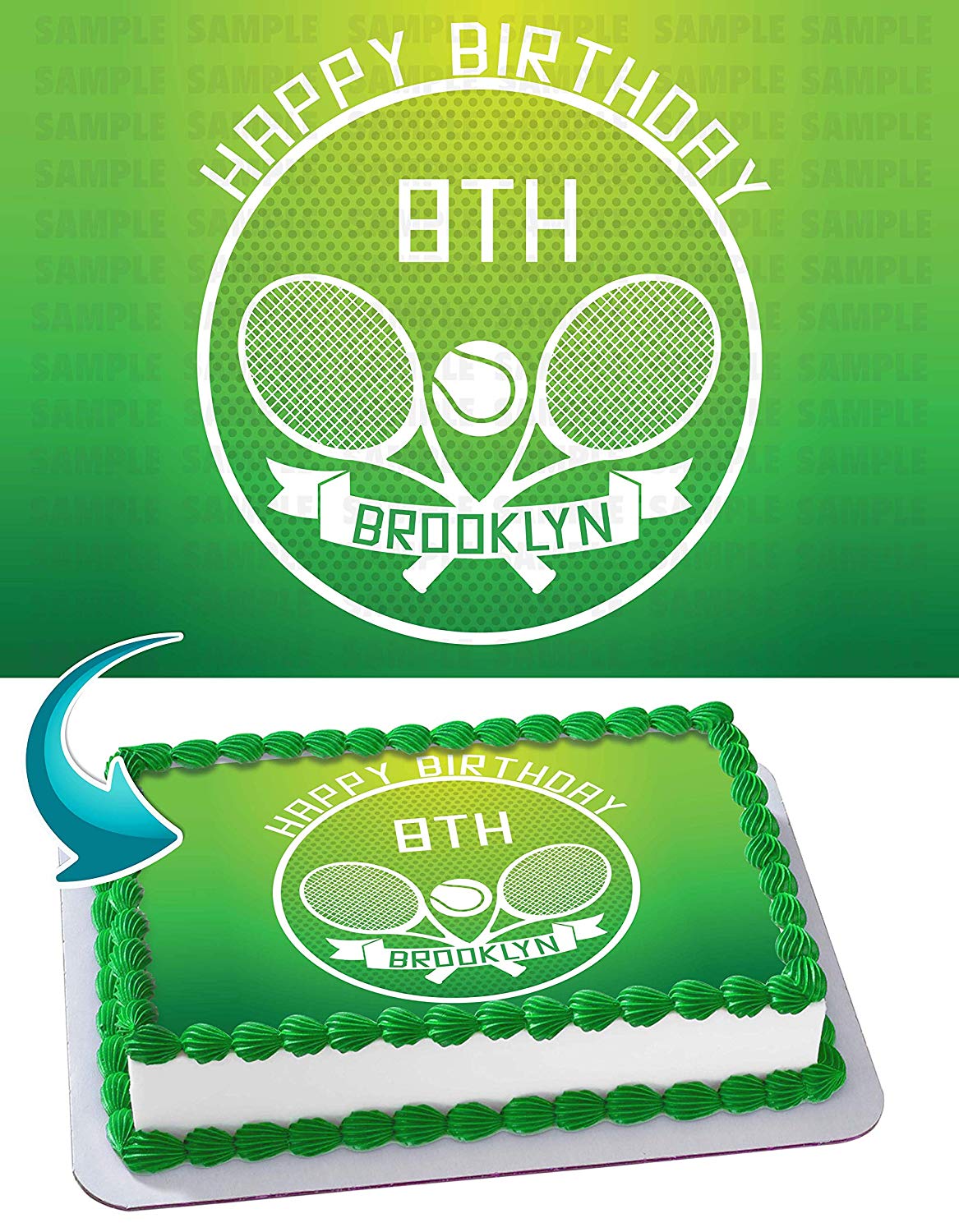 Tennis Edible Cake Topper