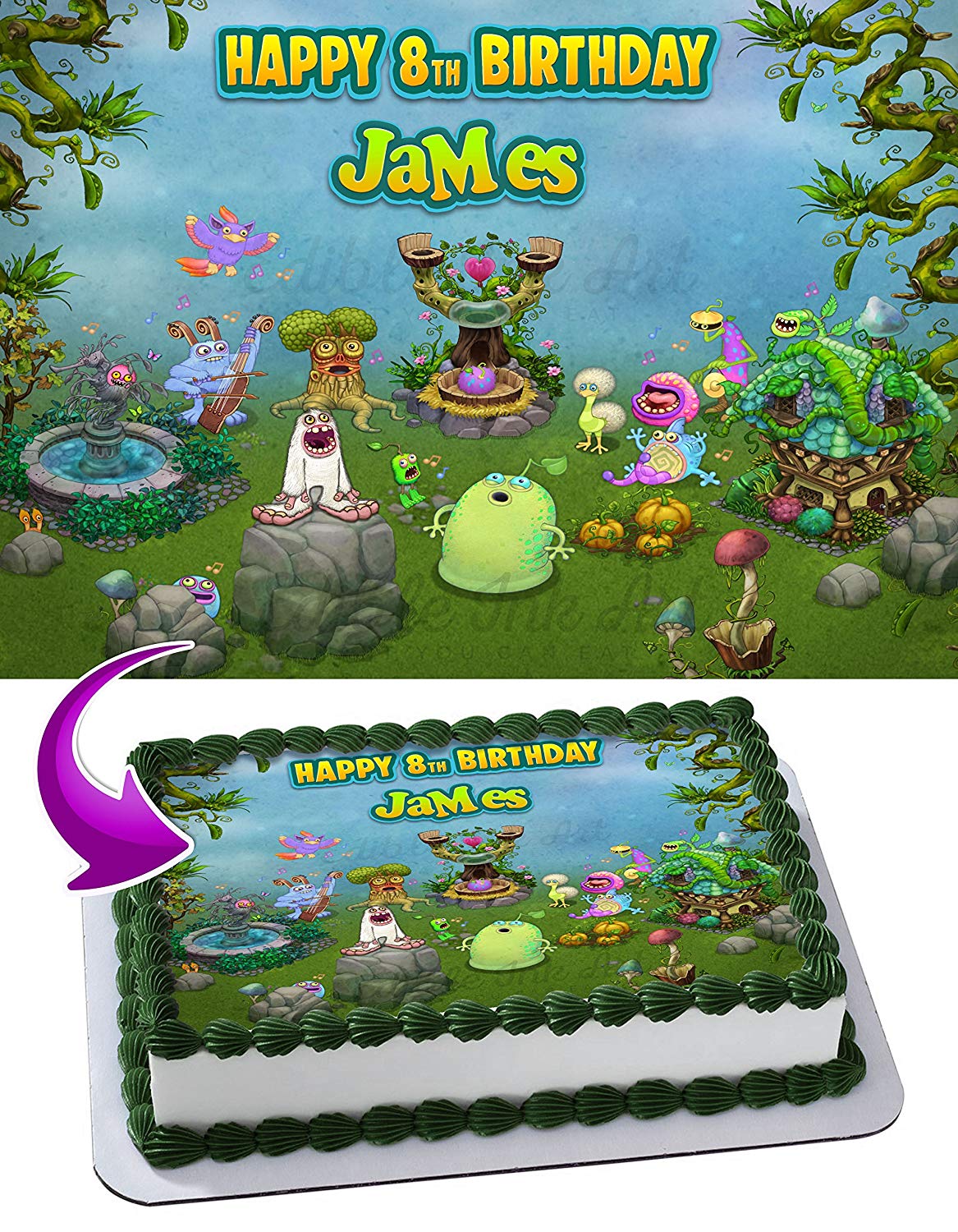 My Singing Monsters Edible Cake Topper
