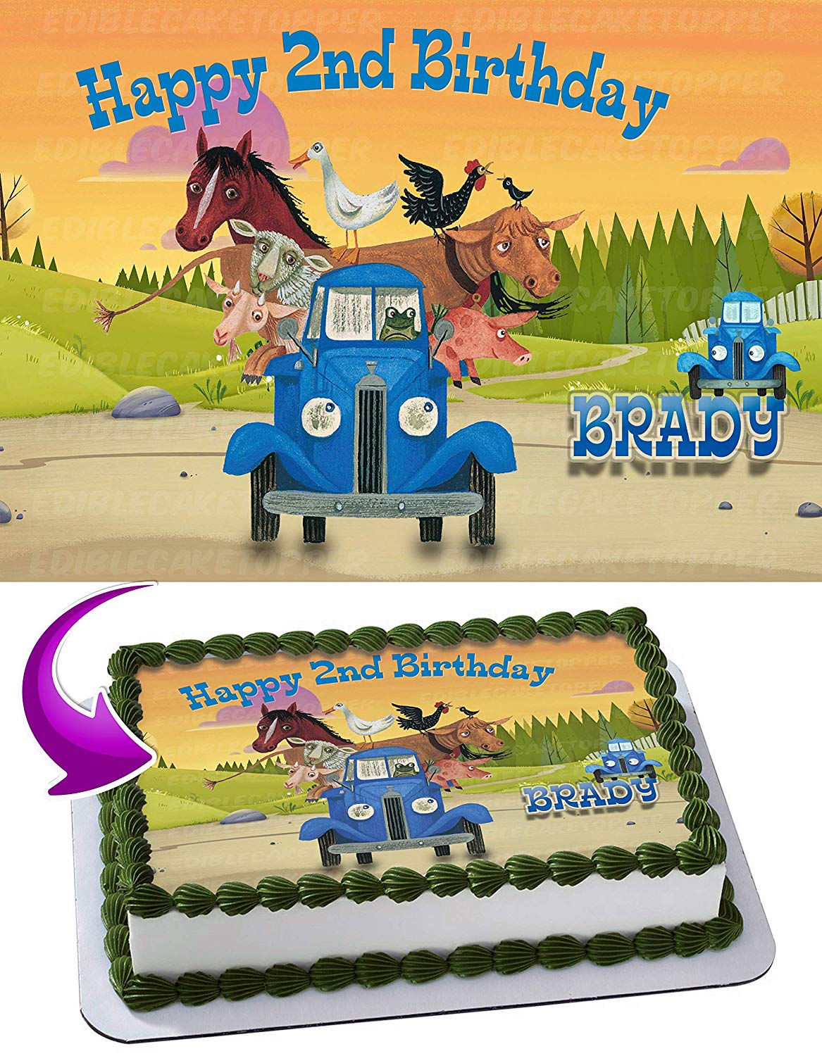 Little Blue Truck Edible Cake Topper