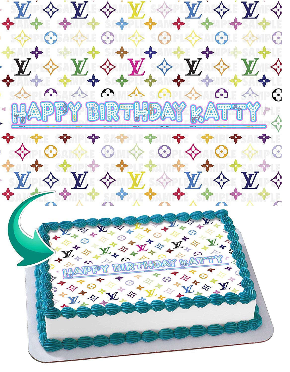 Luis Fashion Girls VittonColor Edible Cake Topper