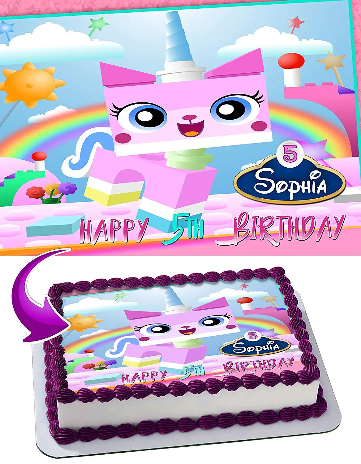 Unikitty Edible Cake Topper